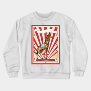 Vintage Circus Giraffe. Crewneck Sweatshirt